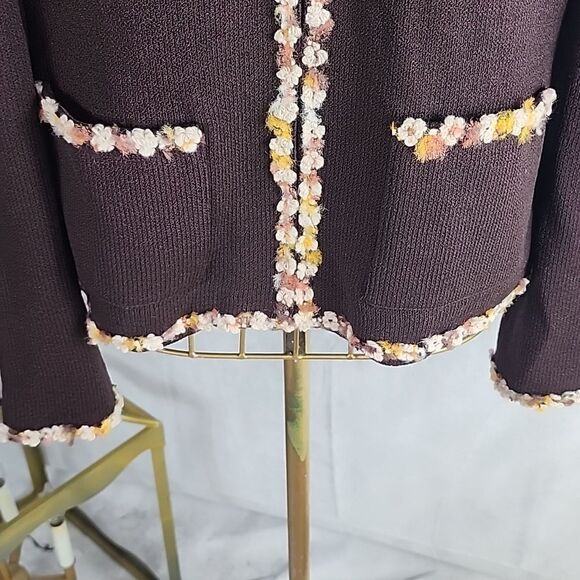 St. John Vintage Chocolate Brown by Sweater Jacket Coat Blazer Old Money - Picture 7 of 16